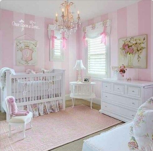 обзавеждане бебешка стая в розово