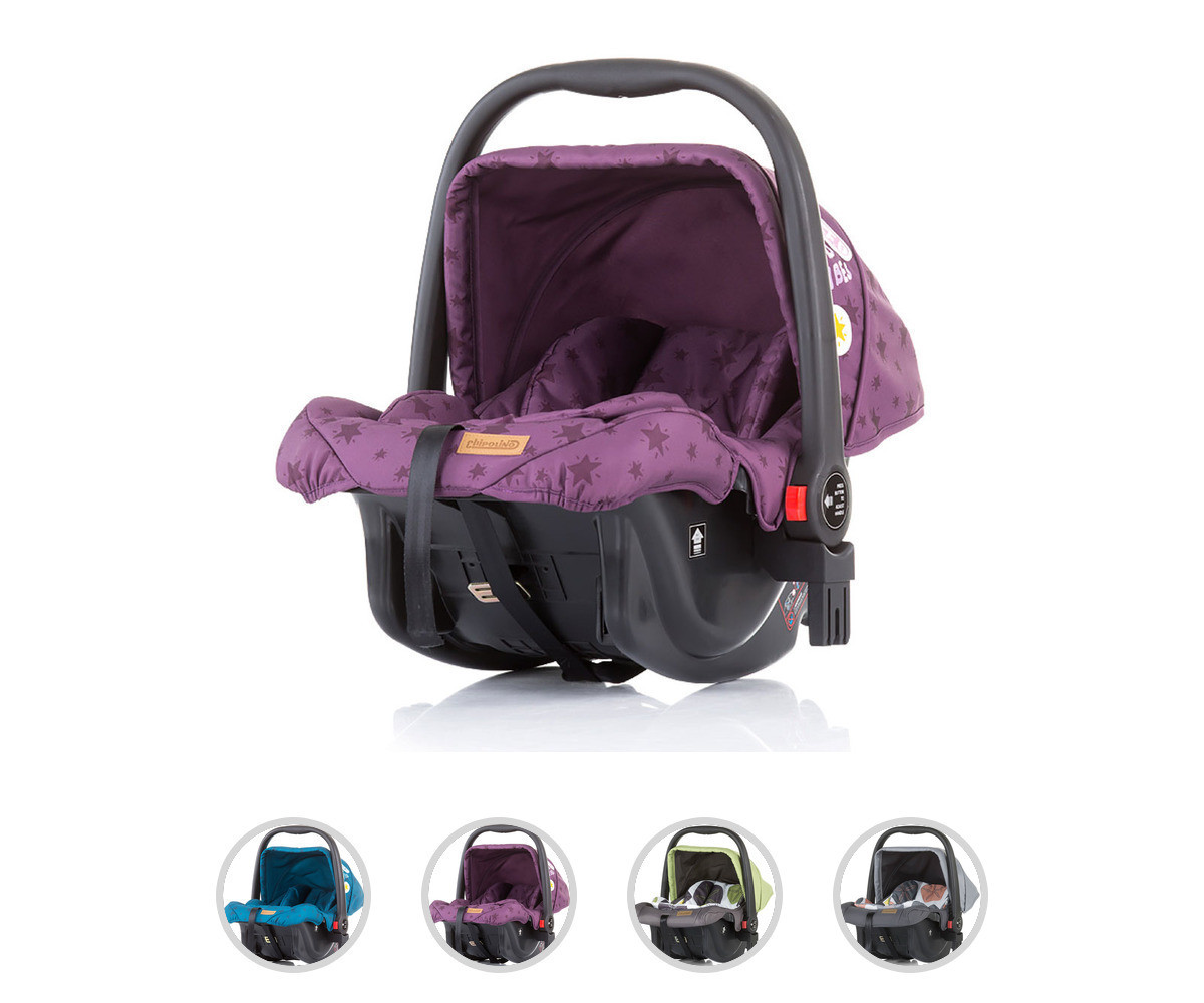 Бебешко столче/кошница за автомобил за новородени бебета с тегло до 13кг. с адаптори Chipolino Мило, асортимент STKML0204OR