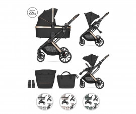 Комбинирана бебешка количка с обръщаща се седалка за деца до 22кг с включени адаптори за столче/кошница за кола Lorelli Glory 2в1, асортимент 1002182