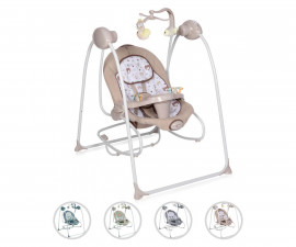 Електрическа бебешка люлка-шезлонг за новородено до 9 кг Chipolino Парадайз, асортимент LSHP01903BG