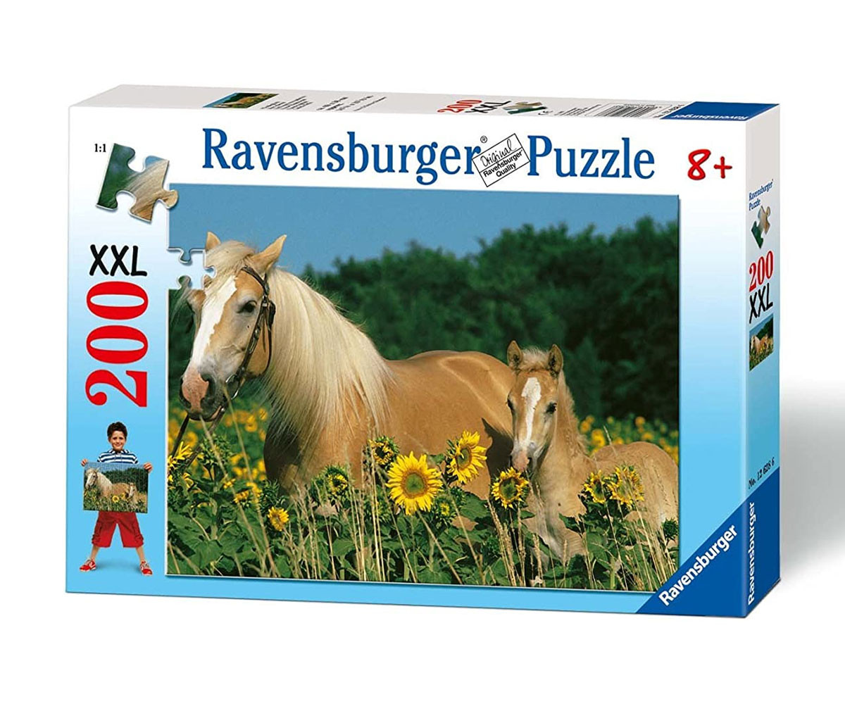 Ravensburger 12628 - Пъзел 200 XXL елемента - Щастливи коне