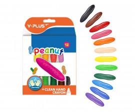 Пастели Y-Plus - Peanut, 12 цвята