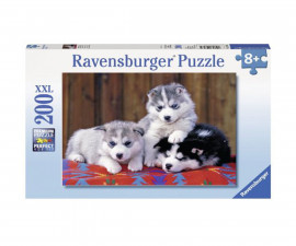 Ravensburger 12823 - Пъзел 200 XXL елемента - Малки кученца хъски