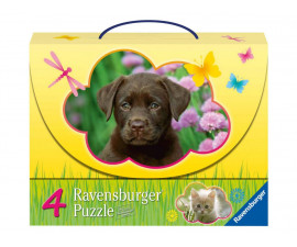 Ravensburger 7265 - Пъзел 4-в-1 - Малки животни