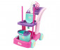 Детски комплект количка за почистване и аксесоари моп, кофа и метла Barbie, 50 см BAR46000 thumb 2