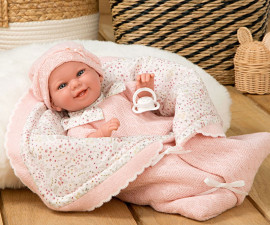 Arias - Мека кукла бебе 35 см, розова 60727