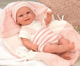Arias - Мека кукла като истинско бебе с аромат на ванилия 35 см, розова 60750