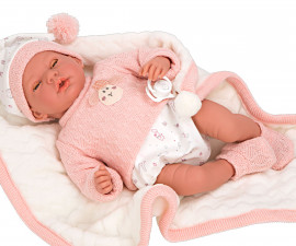 Arias - Мека кукла като истинско бебе със звуци Анди, 40 см 60754