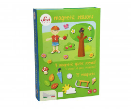 Играчки от дърво Sevi Trudi - Книга с магнити: Сезони 82845