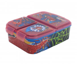 Stor 83520 - Multi Compartment Sandwich Box Spiderman Moving Target