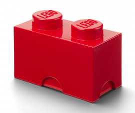 Кутия за съхранение на конструктор LEGO® - Тухличка 2, червена 40021730