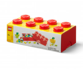 Кутия за съхранение на конструктор LEGO® - Тухличка 8, червена 40231730
