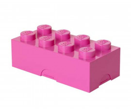 Кутия за съхранение на конструктор LEGO® - Тухличка 8, светло лилава (розова) 40231739