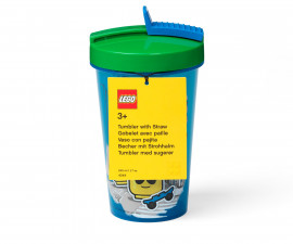 LEGO® чаша със сламка - Iconic Boy, светло синя 40441724