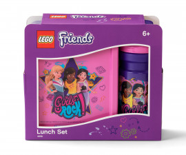 LEGO® комплект за обяд - Кутия за храна и бутилка за вода Friends, лилав 40581734