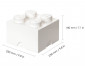 Кутия за съхранение на конструктор LEGO® - Тухличка 4, бяла 40031735 thumb 3