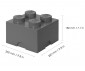 Кутия за съхранение на конструктор LEGO® - Тухличка 4, циментено сива 40031740 thumb 3