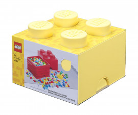 Кутия за съхранение на конструктор LEGO® - Тухличка 4, жълта 40031741