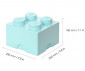 Кутия за съхранение на конструктор LEGO® - Тухличка 4, аква синьо 40031742 thumb 3