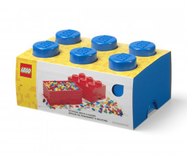 Кутия за съхранение на конструктор LEGO® - Тухличка 6, светло синя 40000801