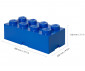 Кутия за съхранение на конструктор LEGO® - Тухличка 8, светло синя 40041736 thumb 3