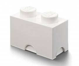 Кутия за съхранение на конструктор LEGO® - Тухличка 2, бяла 40021735