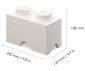 Кутия за съхранение на конструктор LEGO® - Тухличка 2, бяла 40021735 thumb 3