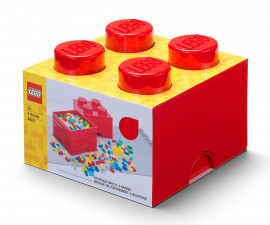 LEGO® кутия за съхранение - Тухличка 4, червен цвят 40031730
