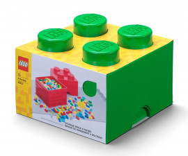 LEGO® кутия за съхранение - Тухличка 4, тъмно зелен цвят 40031734