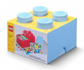 LEGO® кутия за съхранение - Тухличка 4, бледо син цвят 40031736