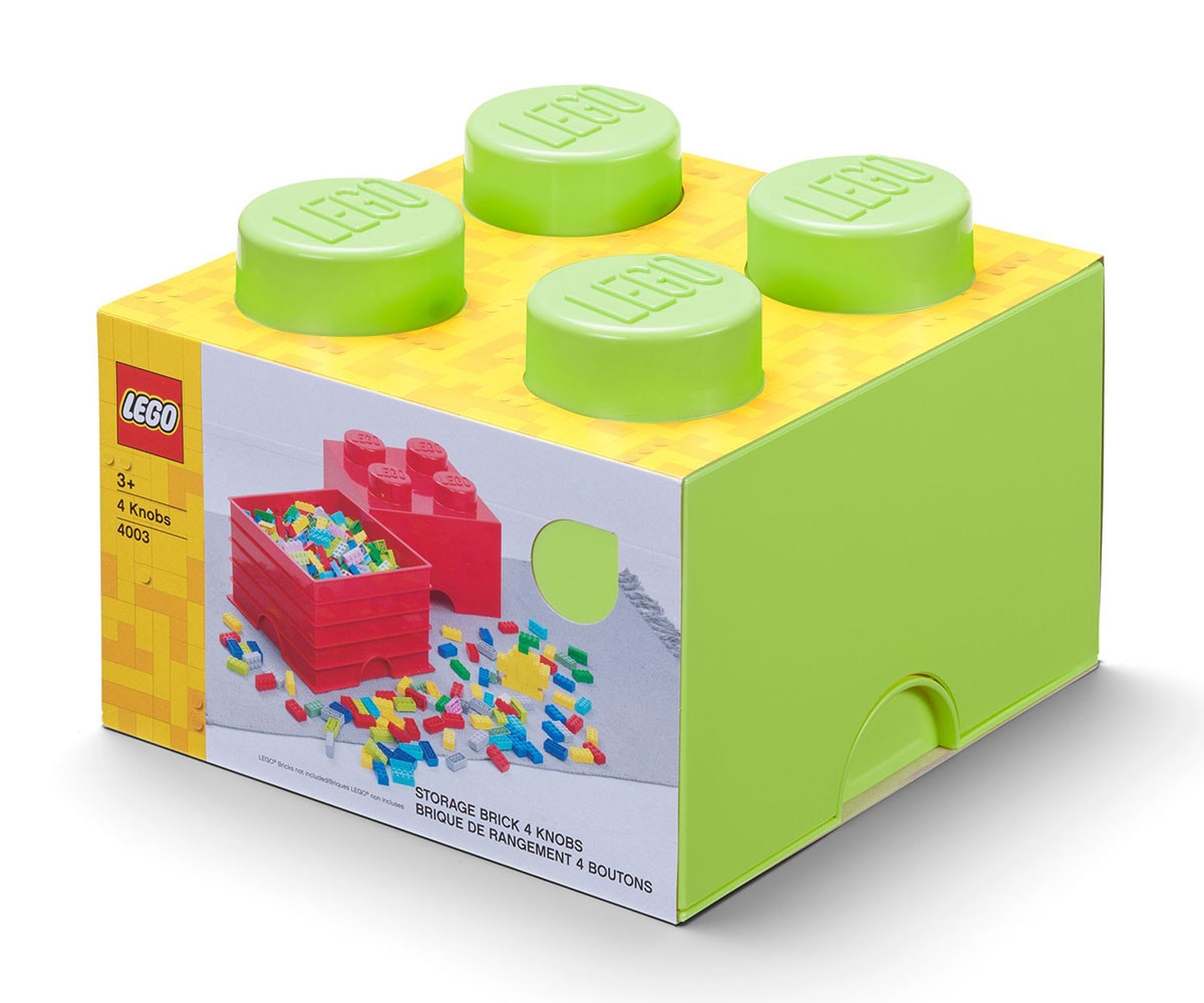 LEGO® кутия за съхранение - Тухличка 4, зелен цвят 40031220