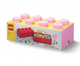 Кутия за съхранение на конструктор LEGO® - Тухличка 8, светло лилава 40041738