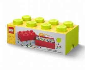 Кутия за съхранение на конструктор LEGO® - Тухличка 8, лайм 40041220