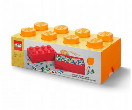 Кутия за съхранение на конструктор LEGO® - Тухличка 8, оранжева 40041760