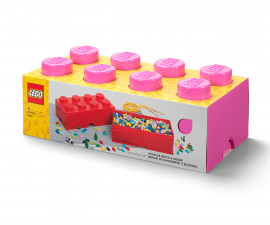 LEGO® кутия за съхранение - Тухличка 8, лилава 40041739