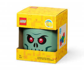 LEGO® кутия за съхранение - Глава на скелет (размер S), зелена 40310803