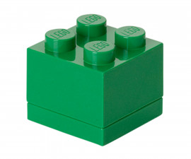 LEGO® малка кутия за съхранение - Тухличка 4, тъмно зелена 40111734