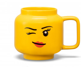 LEGO® керамична чаша - Намигащо момиче (голяма), 500 мл 41460803