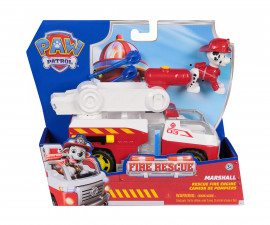 Spin Master 6072660 - Играчка за деца от детския филм за Пес Патрул - Fire Rescue: Пожарната кола на Маршал