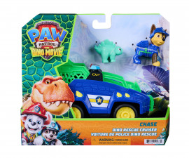 Spin Master 6075800 - Играчка за деца от детския филм за Пес Патрул - The Dino Movie: Чейс и спасителна дино кола