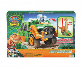 Spin Master 6075939 - Играчка за деца от детския филм за Пес Патрул - The Dino Movie: Кола с Роки и Мегазавър