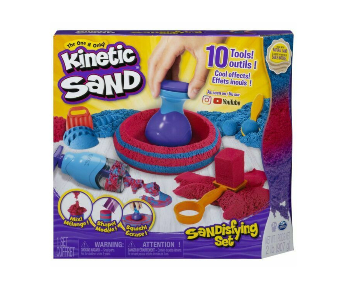 Детска играчка с несъхнещ пясък Kinetic Sand - Комплект с мега аксесоари