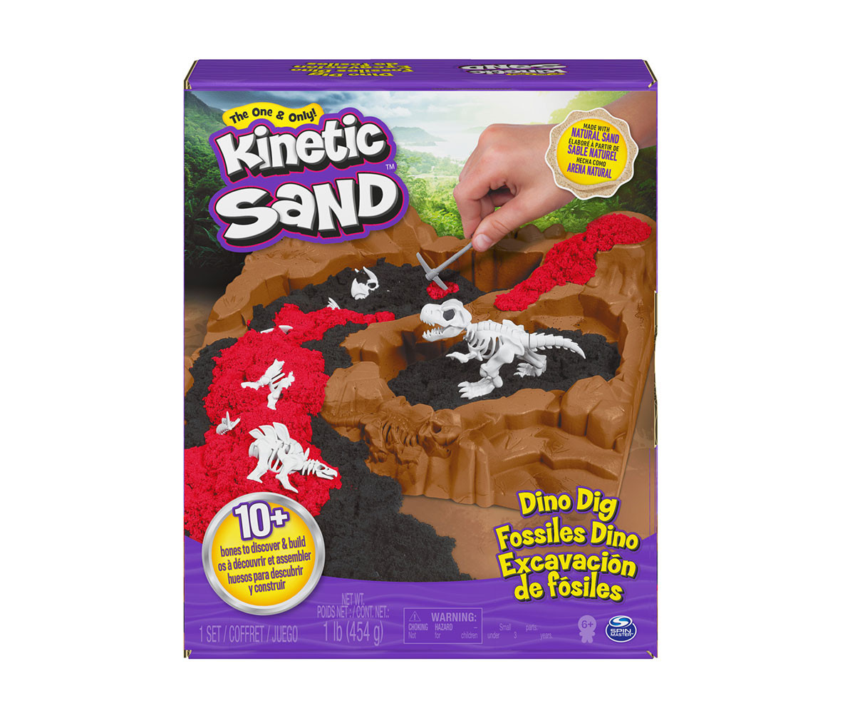 Детски несъхнещ кинетичен пясък за игра Разкопки на динозаври