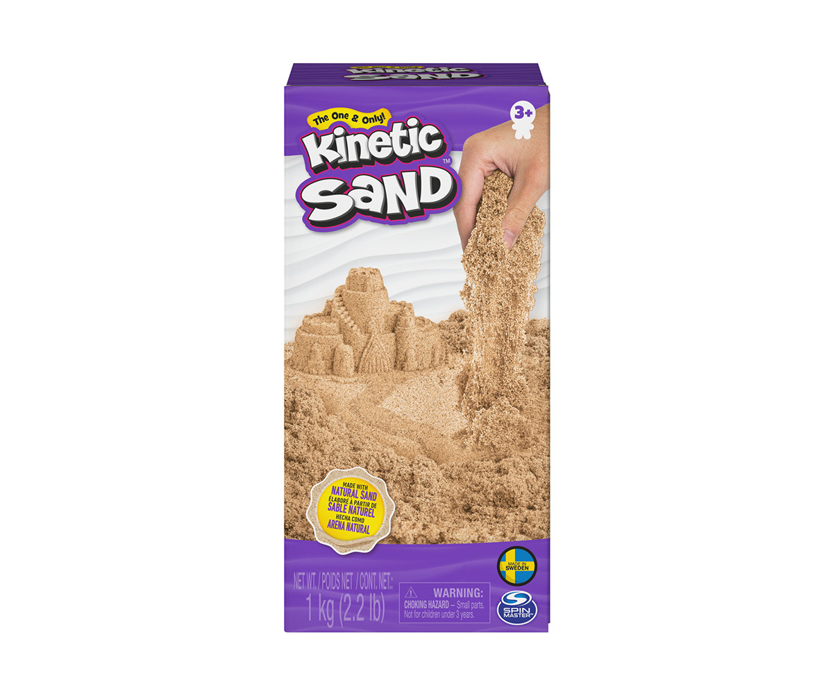 Детски несъхнещ кинетичен пясък за игра Кутия, кафяв цвят 1кг