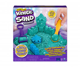 Детски несъхнещ кинетичен пясък за игра - Блестящ пясъчен замък, тюркоаз 6061828