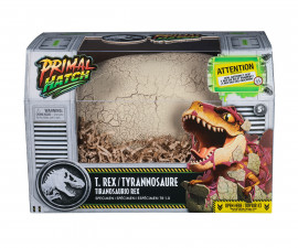 Spin Master 6072462 - Играчка интерактиен динозавър за момчета от филма Джурасик свят - Primal Hatch - T-Rex в яйце