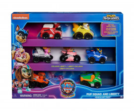 Spin Master 6067861 - Играчка за деца от детския филм за Пес Патрул - Pup Squad: Комплект от 7 колички