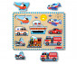 Spin Master 6075218 - Дървени детски играчки Melissa & Doug - Дървен пъзел със звук: Превозни средства thumb 2