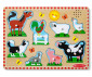 Spin Master 6075363 - Дървени детски играчки Melissa & Doug - Дървен пъзел със звук: Животни от фермата thumb 2