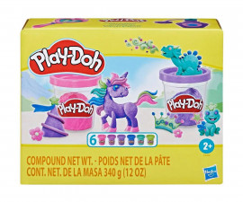 Детска играчка за моделиране Play-Doh - Комплект от 6 цвята, блестящи F9932